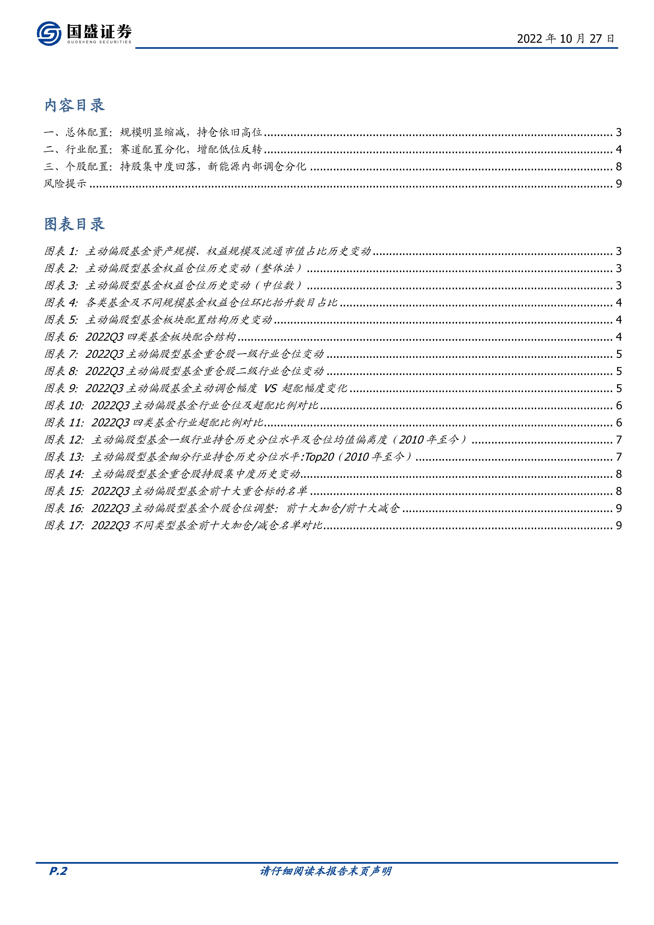 2022Q3基金仓位解析:三季度基金调仓有何看点?